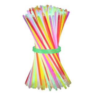 50pcs Party Fluorescence Sticks Glow in The Dark DIY Making Bracelets Necklace Colorful Sticks Christmas Wedding Decoration