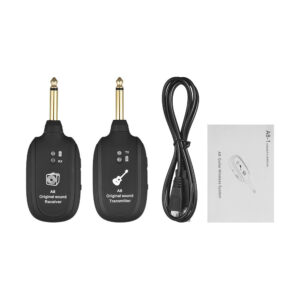 A8 UHF Guitar Wireless System Transmitter Receiver Built-in Rechargeable wireless guitar transmitter for guitar accessories