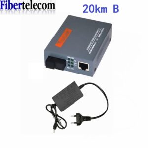 20KM Gigabit Fiber Optical Media Converter HTB-GS-03 1000Mbps Single Fiber SC Port External Power Supply Optical fiber transmit