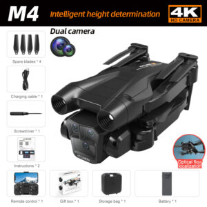 M4 RC Drone 8K Professional Wide Angle Triple HD Camera Obstacle Avoidance Foldable Helicopter WIFI FPV Altitude Maintenance Toy