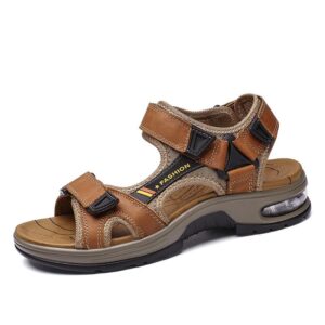 Brand Summer Men’s Sandals Genuine Leather Men Slippers Gladiator Men Beach Sandals Soft Comfortable Outdoors Wading Shoes 38-46
