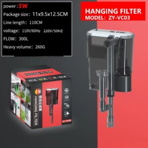 Thin External Filter Fish Tank Aquarium Waterfall Filter Pump Hanging Fish Tank Suitable For 30-80cm Oil Film Wall-mounted Pump