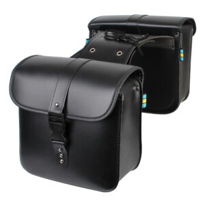 Motorcycle Riding Travel Tank Bag Side Luggage Saddle Bag Motorcycle Storage Tool Bag PU Leather Motor Tail Luggage Suitcase