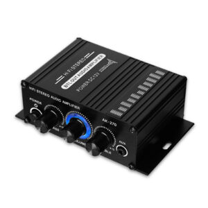 AK270 Mini Audio 2-Channel Stereo Power Amplifier Portable Sound Amplifier AUX Input Speaker Amp for Car and Home