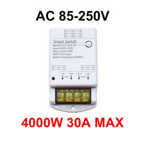 Wifi 30A Relay Module 85-250V 220V 7-32V Smart Switch Home Automation Controller Tuya Remote Control Work With Alexa Google Home