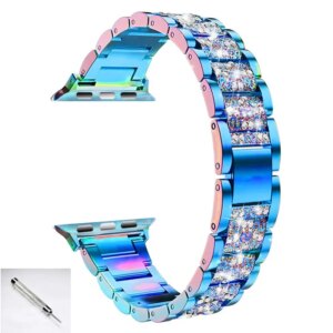 Bling Diamond Strap For Apple Watch Band 40mm 45mm 44mm 41mm 42mm 38mm Metal Belt For IWatch Series 7 SE 6 5 4 Ladies Bracelet
