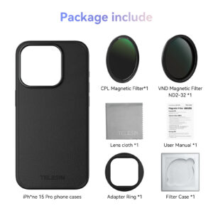 TELESIN Phone CPL VND Filter For iphone 15 pro 15 pro max with Phone Protective Case Lens Filter For iphone Accessories
