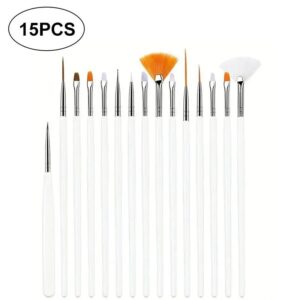 15pcs Fine Detail Paint Brush Set – Miniature Paint Brush For Detailing & Art Painting – Acrylic, Watercolor, Oil,Models