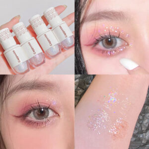 6 Colors Liquid Eyeshadow Highlight Sequins Glitter Eye Shadow Pearlescent Lying Silkworm Eye Cosmetic
