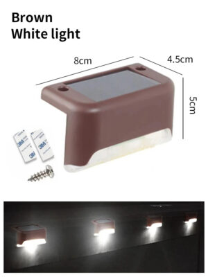 1/2/4PCS Solar Deck Lights Outdoor Step Fence Lights Waterproof Solar Lamp for Railing Stairs Pathway Garden Light Decoration