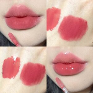 CACE Double Head Lip Glaze Silk Smooth Moisturizing Lip Gloss Non Stick Cup Exquisite Lipstick