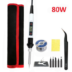 80W Electric Digital Soldering Iron Station 220V 110V Temperature Adjustable Welding Soldering Tips Tools Accessories