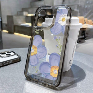 Flower Case For iPhone 13 Fundas Iphone 11 14 15 Pro Max 12 XR X XS 7 8 Plus SE 2020 14promax 13promax Silicon Transparent Cover