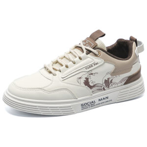 Thick Sole Versatile Clunky Sneaker For Men 2024 New Trend Mesh Lace Up Breathable Casual Sports Shoes Increased Soft Soles