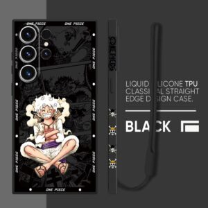 D-Luffy O-Ones P-Pieces Phone Case for Samsung Galaxy S24 Ultra S20 FE S22 Plus S23 Ultra 5G S21 Luxury Square Liquid Cover