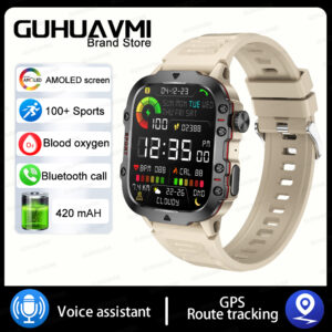 2024 For Huawei Xiaomi Rugged Military GPS Smart Watch Men Bluetooth Call AI Voice Sports Tracker Waterproof Fitness Smartwatche