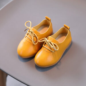 Fashion New Autumn Baby Leather Shoes Children’s Princess Shoes Lace-up Single Sports Outdoor Shoes For Children Boys And Girls