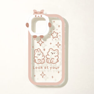 3D Bow-knot Little Monster Case For iPhone 13 14 11 12 Pro Max XR XS X 7 8 Plus SE 2020 2022 Cover Case Soft Silicone Lens Funda