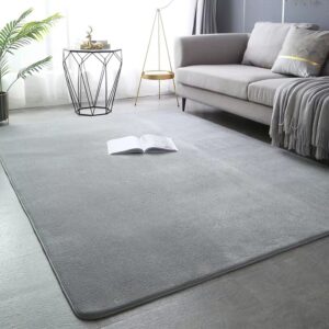VIKAMA Coral Velvet Living Room Rug Short Plush Bedroom Bed Blanket Modern Home Children’s Reading Area Full of Floor MATS
