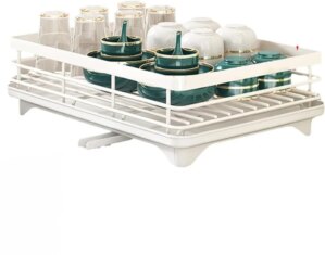 Dish Drying Rack Kitchen Cabinet Kitchen Organizer Stainless Steel Rack For Kitchen Counter Storage Removable Cutlery Holder