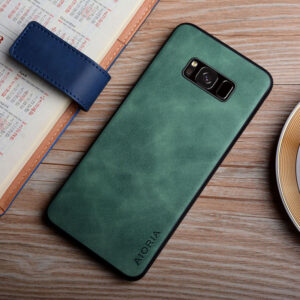 Case for Samsung Galaxy S8 S9 Plus simple design solid color pu leather cover