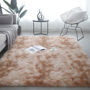 Manufacturers Wholesale Color-changing Silk Wool Living Room Sofa Carpet Bedroom Bed Tie-dye Printed Carpet Wool Blanket