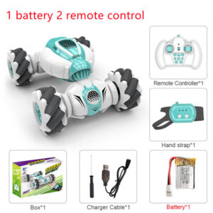 S-012 2.4GHz 4WD Mini RC Stunt Car Remote Control Watch Gesture Sensor Electric Toy RC Drift Car Rotation Gift for Kids Gift