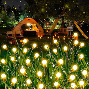 12LED Solar Firefly Light Outdoor Waterproof Garden Lights Power Firefly Lights For Patio Pathway Decoration 4/8Led Color/Warm