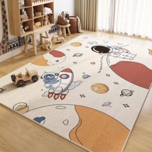Cartoon Crystal Velvet Carpet Living Room Children’s Crawling Mat Reading Area Baby Play Crawling Mat Bedroom Bed Rug