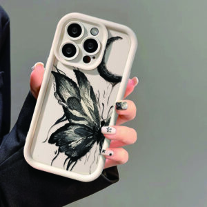Liquid Silicone Phone Cases For iPhone 11 Case iPhone 15 Pro Max 12 13 14 7 8 Plus SE XS X XR Shockproof Butterfly Soft Cover