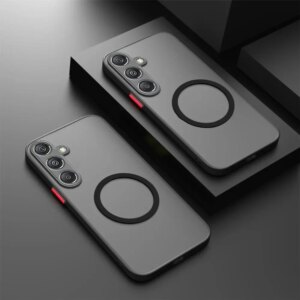 Magnetic Skin Feel Matte Phone Case for Samsung Galaxy S22 S23 S24 Ultra Plus A55 A35 A25 A15 A05 A05S A54 A14 5G Cover Hard PC