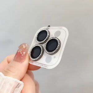 9D Rear Diamond Lens Protector For Iphone 15 Pro Max Camera Tempered Glass For Iphone 14 13 12Pro Max Ring Cover Case Film
