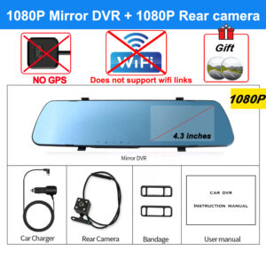 10Inch 3 Lens GPS Rear View Mirror Dash Cam for Cars Wifi Car DVR 4K Video Recorder Rear View Camera for Vehicle Car Assecories