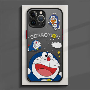 Anime Doraemon Clear TPU Matte Phone Case For iPhone 15 11 14 13 12 Pro Max Mini X XR Xs 8 7 Plus 6 6S Cover Bumper Funda