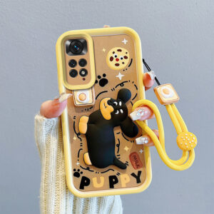 For Xiaomi Redmi Note 11 11S 11 Pro 4G 5G Case Fashion Cute 3D Animals Cartoon Pattern Design + Hand Rope Soft Case