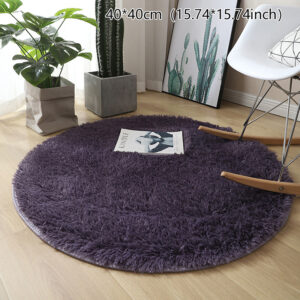 Plush Carpet Fluffy Wool Rug Living Room Carpets Faux Fur Round Mat Kids Room Long Plush Rugs Home Bedroom Decor Shaggy Carpet