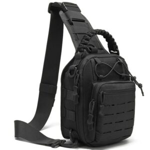 Men’s Outdoor Chest Bag Tactical Shoulder Bag Sling Backpack 900D Oxford Mountain Camping Fishing Trekking Molle Mi