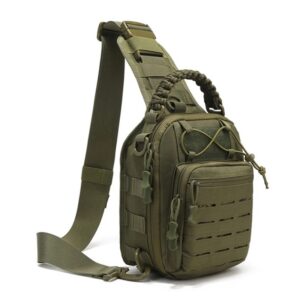 Men’s Outdoor Chest Bag Tactical Shoulder Bag Sling Backpack 900D Oxford Mountain Camping Fishing Trekking Molle Mi