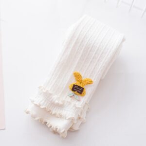 Baby Girls Tights Pants Socks Girl Ribbed Stockings Cotton Pantyhose Girls Solid Color Rabbit With Elastic Lace Tight Leggings