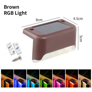 Solar Step Lamp Path Stair Outdoor Garden Lights Outdoor Waterproof Balcony Light Decoration For Yard Patio Stair Fence Light