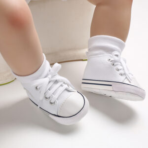 White Fashion Baby Shoes Casual Shoes For Boys And Girls Soft Bottom Baptism Shoes Sneakers For Freshmen Comfort First WalkShoes