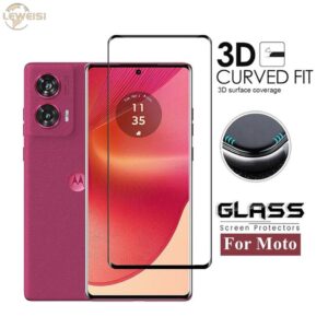 Leweisi Full Coverage Glass Film for Motorola Edge 50 Fusion Tempered Glass Protective Screen Protector