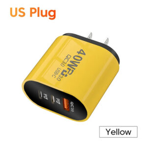 40W USB C Charger Quick Charge 3.0 USB Wall Charger PD Type C Phone Charger Power Adapter For iPhone 14 Xiaomi13 HuaweiSamsung