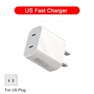 40W USB C Charger Fast Charge Dual PD Charger Type C Fast Charger Adapter For iPhone Xiaomi Samsung Huawei Phone