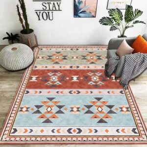 VIKAMA 50X80CM Crystal Pile Carpet Living Room Bedroom Coffee Table Sofa Mat Washable And Stain-Resistant Large Rug Prayer Mat