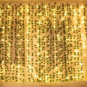 1Pack Realistic Greenery Vines for Indoor and Outdoor Use 20 LED String Light For New Year Wall House Room Office Birthday Home