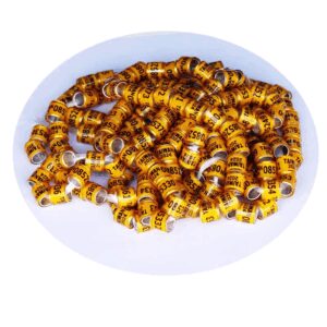 2025 Pigeon Foot Ring 8mm with Numbers Aluminum Plastic Bird Foot Ring Multicolor Bird Supplies Training Tool 50 Pcs