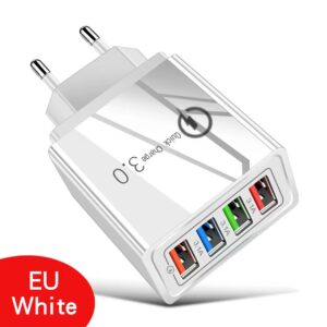4 Ports Adapter QC 3.0 Quick Charge 3.0 USB Charger Fast Charging Wall Phone Charger For iPhone Samsung Xiaomi Huawei Plug