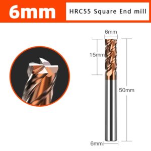 HRC55 Carbide 4 Flutes End Mill Milling Cutter Alloy Coating Tungsten Steel Endmills Cutting Tool CNC Machining