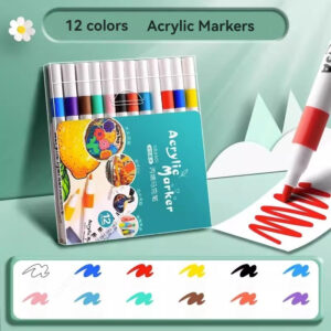 12-80 Colores Set Acrylic Paint Art Marker Pen Rock Painting for Kids Graffiti Stone Ceramic Glass Wood DIY Crafts Art Supplies